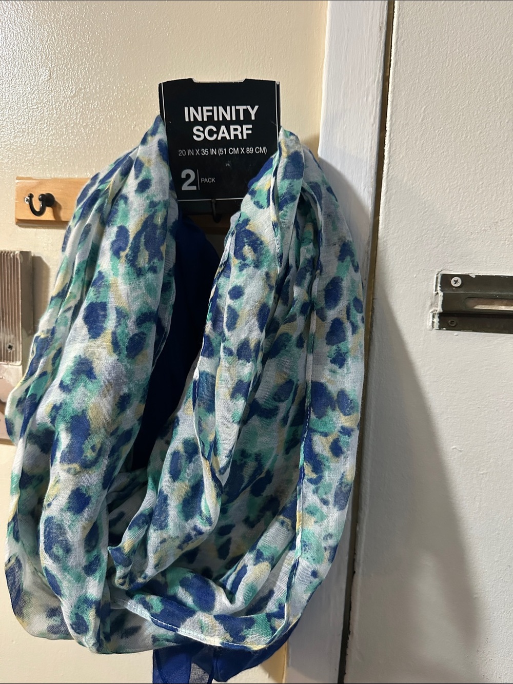 - Blue Multi Print infinity scarves
